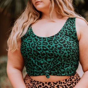 Lucy Avenue KNOT TOP SANTORINI CORAL REEF SWIM TOP